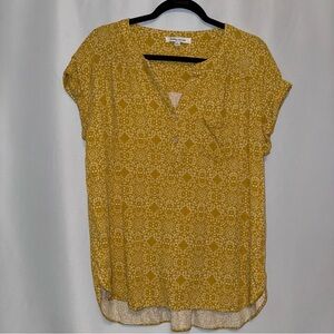 Rose + Olive Printed Cap Sleeve Top